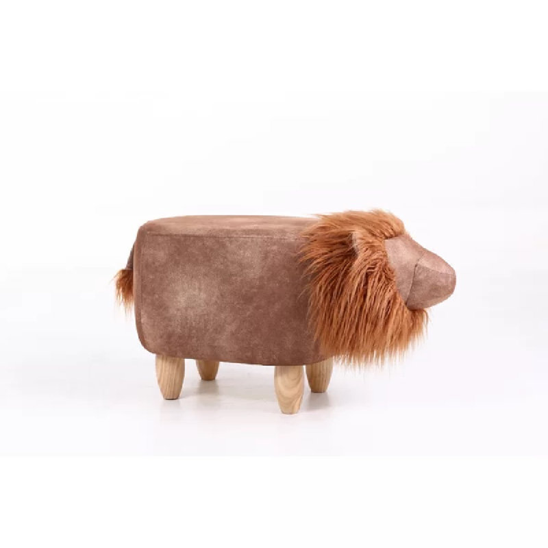 Gardeco 33Cm Wide Velvet Animal Print Footstool Ottoman & Reviews